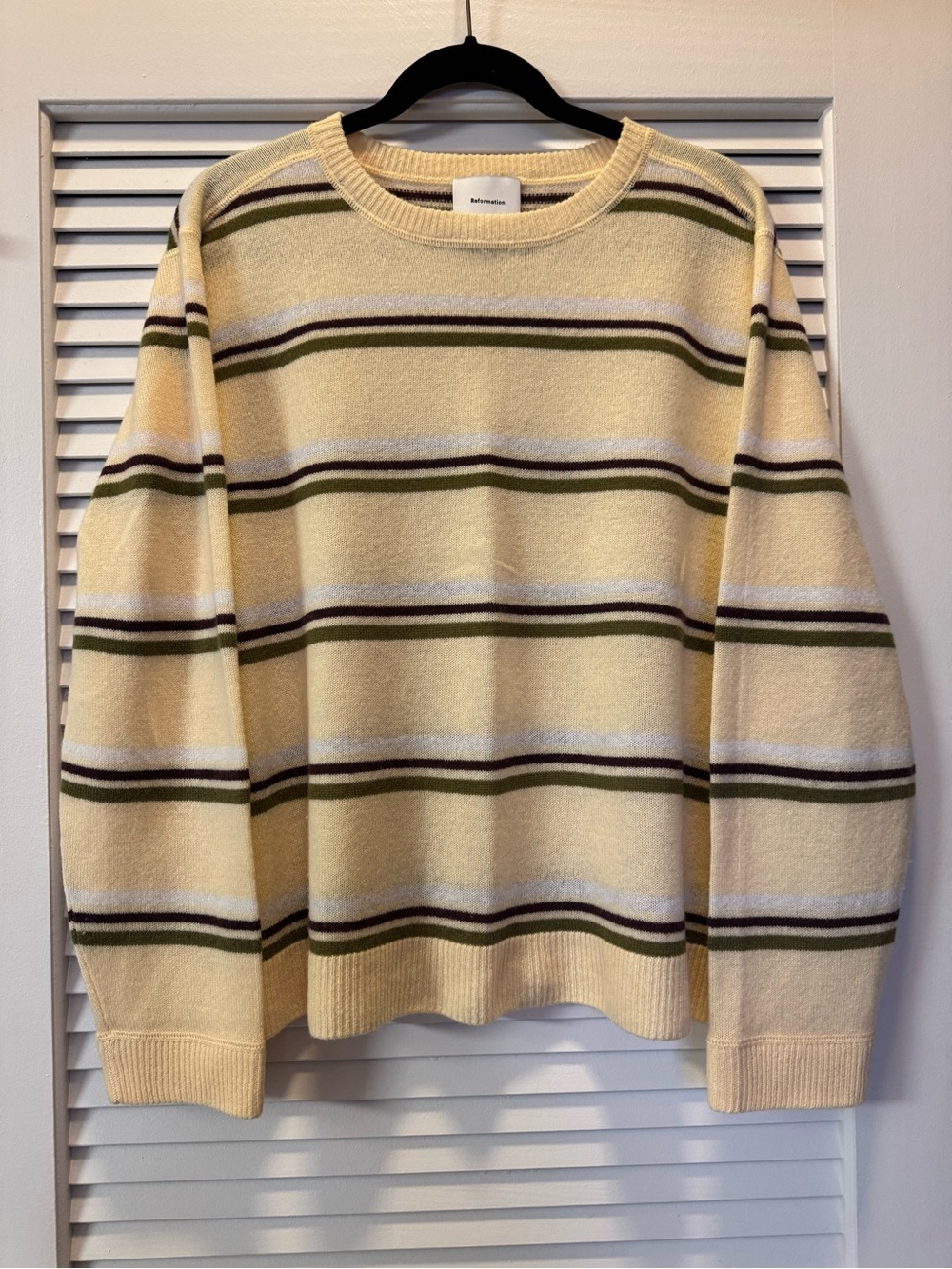 Reformation Cashmere Boyfriend Sweater, size L